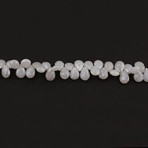 Perles silverite blanche naturelle LKBEADS pour remplacer les pierres ternes par un éclat poire