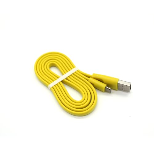 Adhiper UE Boom Cargador Cable de alimentación Cable de carga Plano de Repuesto Compatible con UE Boom Boom2 for Megaboom Miniboom Roll Altavoz Inalámbrico (1/amarillo)