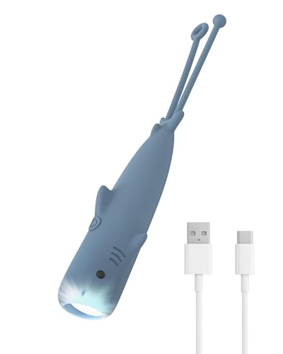 Kizmyee wiederaufladbare Silikon-Taschenlampe, Shark LED-Kindertaschenlampe, mit dimmbarer, hoher Lumenleistung und 3 Strobe-Modi, geeignet für Kindercamping, Notfälle und tragbare Beleuchtung