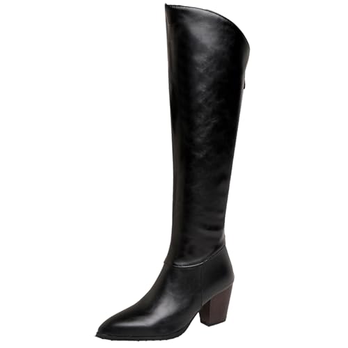 Bottes d'équitation pointues pour femme style slouchy plissé chic