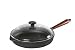 Produktbild Skeppshult 0130T Servierpfanne mit Glasdeckel, hoher Kante 5.5 cm, Holzgriff aus schwedischer Buche und Gegengriff - für alle Herdarten, inklusive Induktion geeignet ø 28 cm