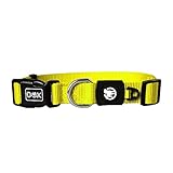 DDOXX Nylon Hundehalsband - Stabiles und Verstellbares Welpenhalsband für alle Größen - XS (Gelb)