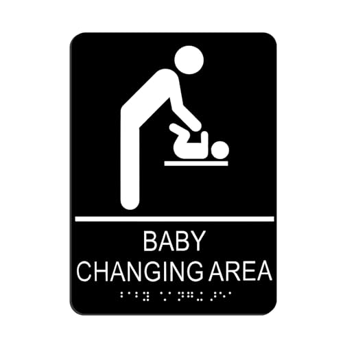 Panneau salle à langer en braille signalétique station de change bébé acrylique