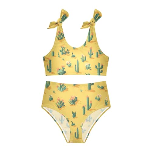 KLL Western Cactus Plant Plants Sage Girl Two Piecing Bikini Sets Beach Swimsuits Swimming Suits Adjustable Strap3