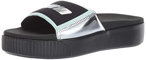 puma platform sandals black