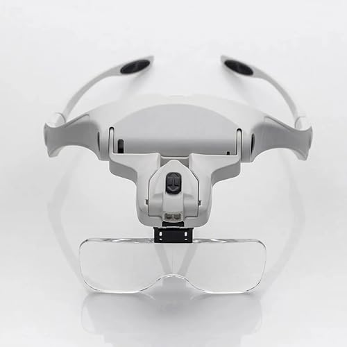 Image of Dental Loupes with LED Light & 5 Lenses (1.0x, 1.5x, 2.0x, 2.5x, 3.5x) | Adjustable Magnification for Precise Dental Procedures | Lightweight, Comfortable, and Durable Design