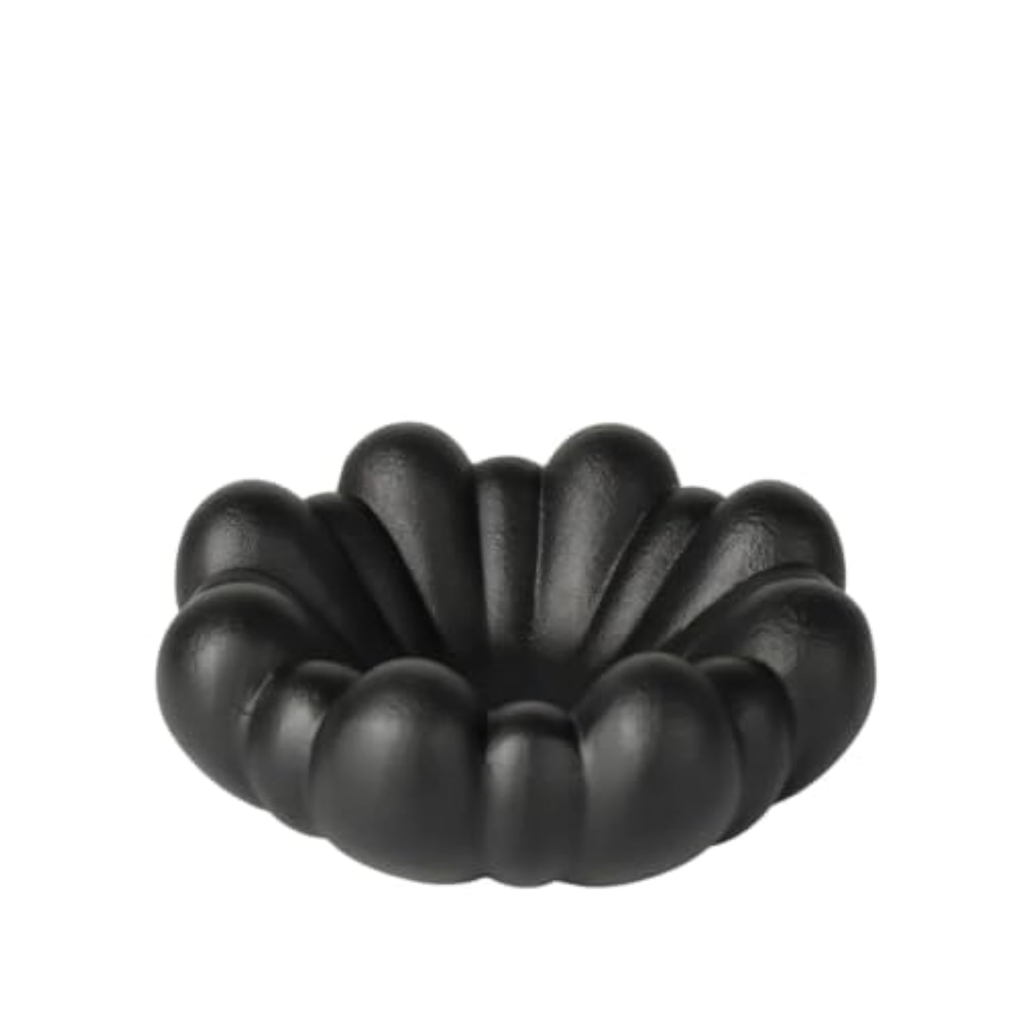 Organic Resin Sculptural Cloud Tray, Matte Trinket Dish in Black