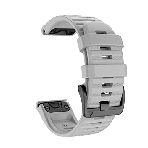 Bracelet silicone 26mm pour Garmin Fenix 7X 6X 5X 3HR montre gris