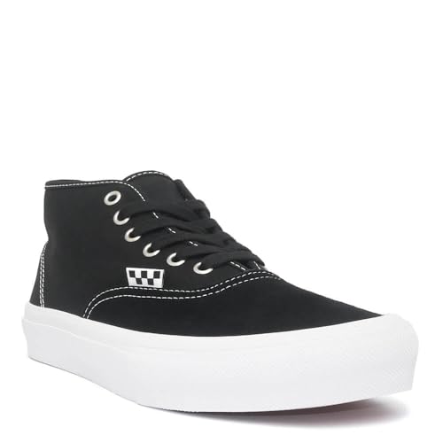VANS SHOES �o���Y �V���[�Y �X�j�[�J�[ SKATE AUTHENTIC MID BLACK/WHITE�iUS���j �X�P�[�g�{�[�h �X�P�{�[ ��/�� 26cm