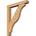 Ekena Millwork BKT0604X36X44FST05SWR Funston Block Smooth Bracket w/Offset Brace, Western Red Cedar