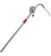 Oil Barrel Pump, Aluminum Alloy 29L/min Rotary Hand Crank Rotary Drum Pump Fuel Transfer Pump for...