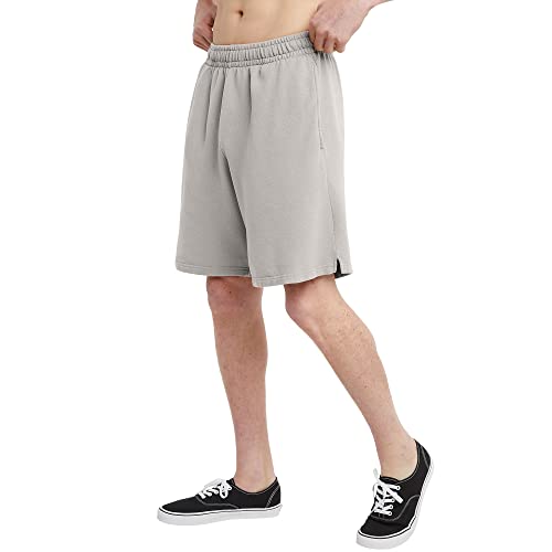 Hanes Mens Originals Shorts, Gym with Pockets, Cotton for Men, 8" Inseam, Concrete Gray, Small US - image 3