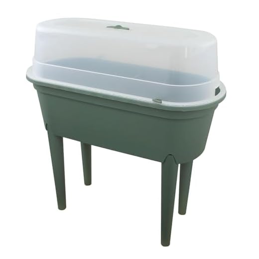 GEEZY Raised Garden Bed Planter Box Outdoor Patio Greenhouse Flower Vegetable Grow Box with Lid & Legs Green - Durable, Portable & Versatile Planter for Small Spaces & Easy Planting & Care