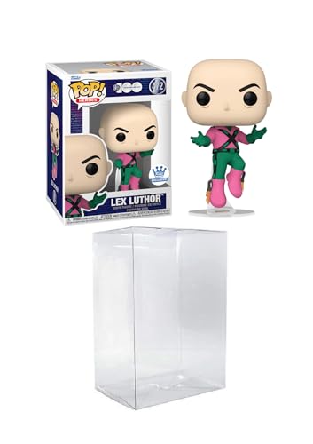Funko Pop! Heroes: WB 100 DC Comics - Lex Luthor Shop Exclusivo incluido con un protector de ático Byron's