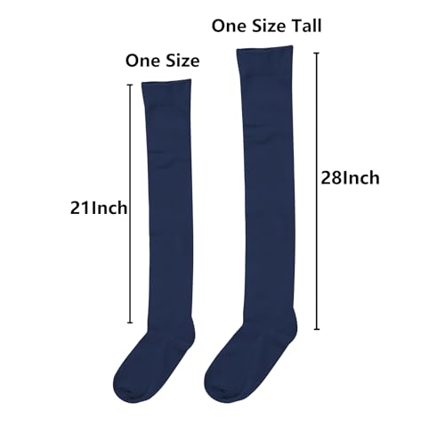 Image of Bestjybt Women Thigh High Socks Cotton Warm Long Over Knee High Stockings | Knee High Socks, Stay Up, Non-slip, Comfortable, Soft, Thick, Leg Warmers, Smooth Look, Well Made, Costume
