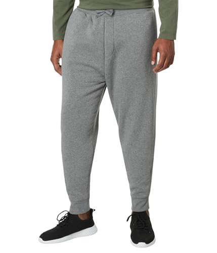 U.S. POLO ASSN. Men's USPA Big and Tall Sherpa Lined Jogger, Campus Heather Grey