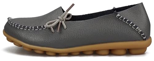 Image of Women's Leather Slipper Loafers Flat Shoes Slip-Ons