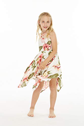 Girl Gypsy Uneven Bottom Hawaiian Luau Dress in Rafelsia4