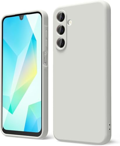 Image of DIZORO Microfiber Candy Case for Samsung M56 / F56 5G Smooth Touch Cushion Liquid Soft Silicone Gel Rubber Phone Cases Non-Slip Full Body Shockproof Back Cover (Stone Grey)