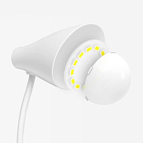 Image of IDOLESHOP Rechargeable LED Touch On /Off Switch Desk Lamp Children Eye Protection USB Charging (Standard, Round, White)