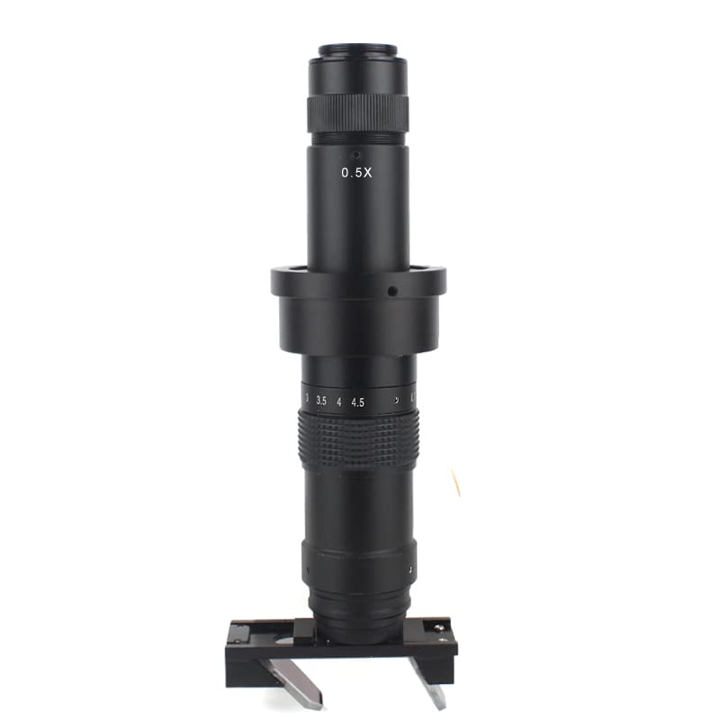 Monokular Video Mikroskop C-Mount Objektiv 0,7X-4,5X 3D Erkennung Lupe 10X-180X Dauerzoom für HDMI VGA Industriekamera (Farbe: 2D 3D Monokular Objektiv)