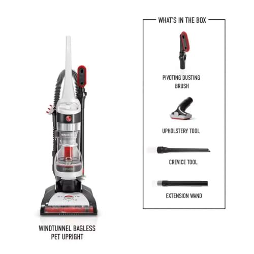 Image of Hoover UH71320VFR WindTunnel Bagless Pet Upright Vacuum Cleaner - White - Refurbished