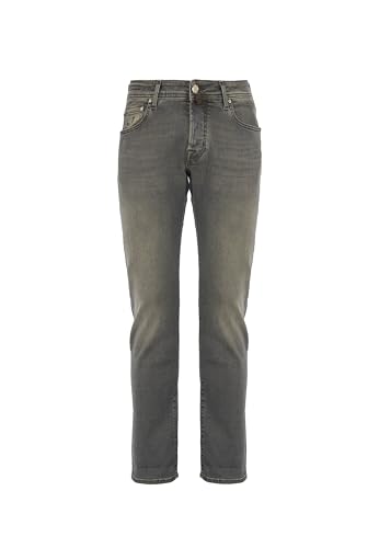 Patta interna ricamata con nome del pantalone e citazione del fondatore Profumati con l'esclusiva fragranza Jacob Cohën