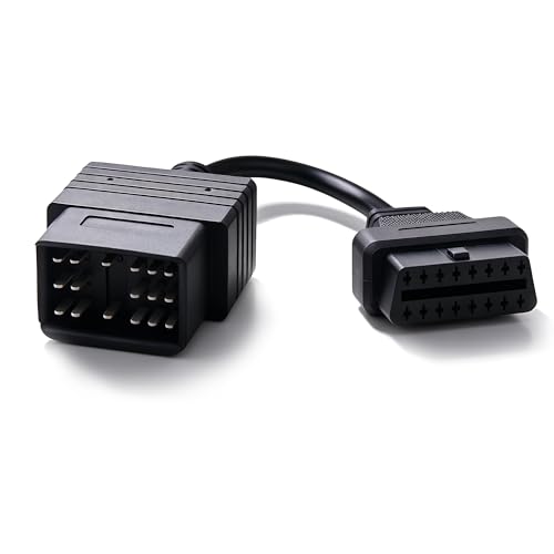 OBD1 to OBD2 Adapter for Toyota 17Pin Male to 16Pin Female Diagnostic Extension Cable Compatible with ELM327 & Toyota OBD1 Scanner Tools Durable Data Link Connector for Vintage Vehicles