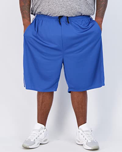 Image of Real Essentials Men's Big & Tall 3-Pack Dry Fit & Mesh Active Athletic Perfomance Shorts (3X-5X)