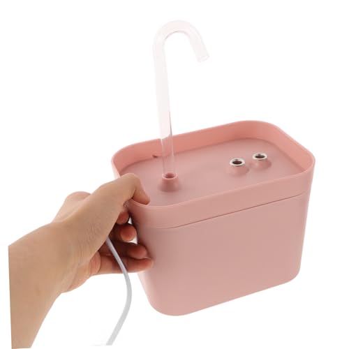 Fuente automática de agua para gatos y perros color rosa miniatura 2