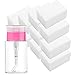 BAQI Lot de 640 tampons de dissolvant de vernis à ongles en coton avec 1 flacon distributeur de 150 ml à pompe à pousser - Lingettes jetables non pelucheuses pour vernis à ongles gel, acrylique