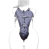 Tplkxurib Einstellbar Leder Zwangsjacke Sex Kleidung Bondage Sack Armbinder Bondage Extrem...