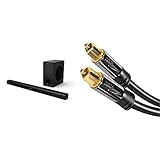 Hisense HS218 - Barra de Sonido 2.1 ch, 200W, Audio Dolby Digital, Bluetooth, HDMI ARC/Óptico/Aux/USB & KabelDirekt 1m Cable Óptico TOSLINK Audio,...