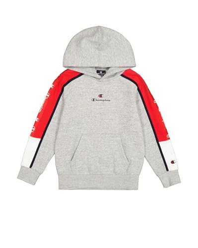 Legacy Retro Sport B 306856 - Ultralight Soft Compact Fleece Taped Felpa Bambini e Ragazzi 7-8 Anni con cappuccio grigio