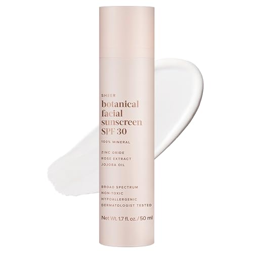 Evereden Sheer Botanical Face Sunscreen SPF 30 1.7 fl oz. | 100% Non-Nano Mineral Sunscreen Face Formula with Zinc Oxide | Soothing & Nourishing | Clean & Non-Comedogenic | FSA Eligible
