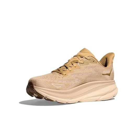 HOKA Tênis masculino Clifton 9, Trigo/areia movediça, 43