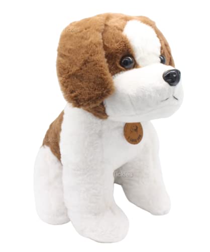 Image of Tickles Puppy Dog Soft Stuffed Plush Animal Toy for Kids Birthday Gift (Color: Brown; Size: 30 cm)