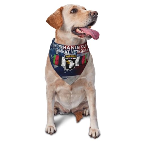 101st Airborne Division Afghanistan Combat Veteran Dog Scarf Pet Bandana Cat Pet Bibs