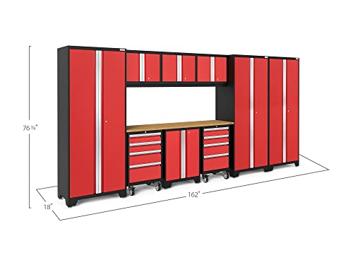 Image of NewAge Products Bold Series Red 10 Piece Set, Garage Cabinets, 50612