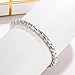 H&Beautimer Men Box chain Bracelet 925 Sterling Silver 4.5mm-6.5 