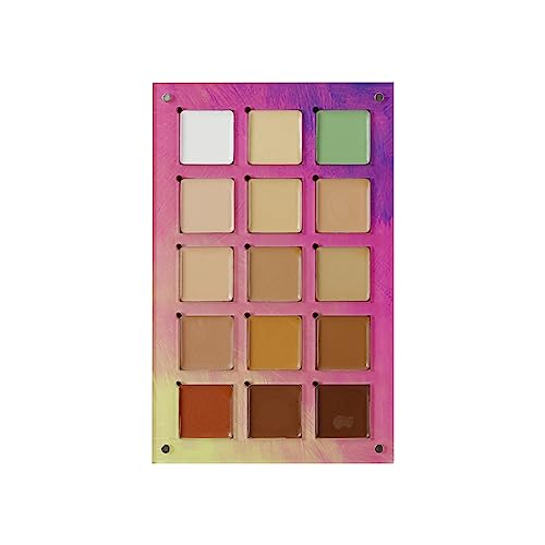 Recode Beauty Concealer, Colour Corrector & Contour Palette Powder Full Coverage For All Skin Type, Erases Dark Circles, Matte Uneven Skin Tone, Redness, Blemishes, Even Scars, 15 Shades
