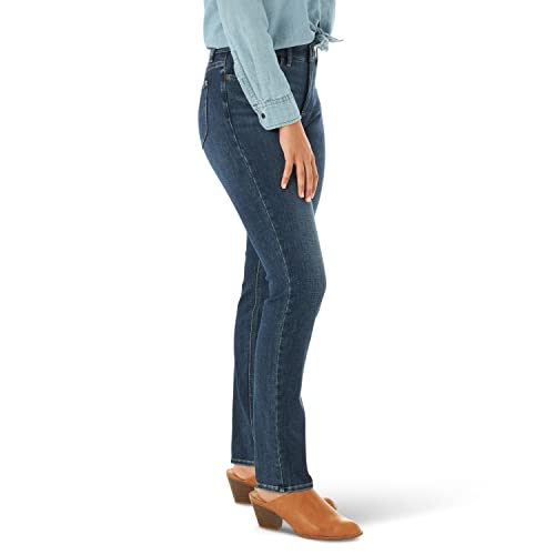 Lee Women's Petite Ultra Lux Mid-Rise Slim Fit Straight Leg Jean3