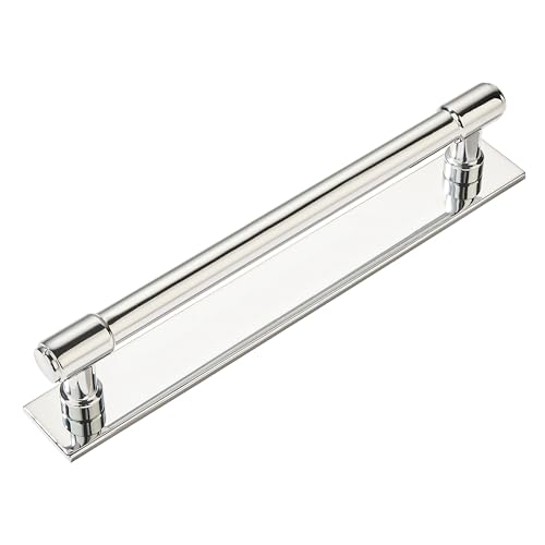 khtumeware 5 Pack 8 Inch(203 mm) Center to Center Polished Nickel Cabinet Pull Backplate with Base Plate Zinc Solid Kitchen Cabinet Handles Drawer Pulls Cabinet Hardware by khtumeware - Used condition - US$22.20