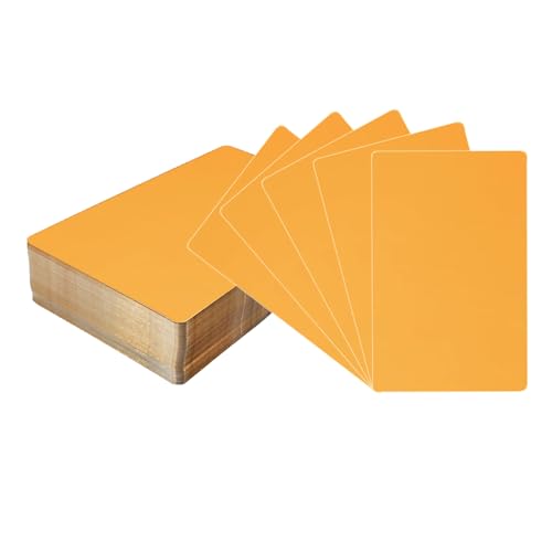 skycabinレーザー彫刻対応 ブランクアルミ名刺カード 100枚セット（86×54mm/0.21mm厚）ビジネス・贈答用