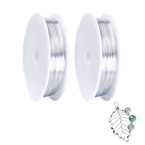 2pcs Línea De Joyería De 0,3 Mm X 50 Metros, Línea De Proceso Fina, Línea De Acero Inoxidable, Línea De Zinc, Pulsera Diy, Collar, Pendientes, Línea De Unión Fabricada Con Joyas