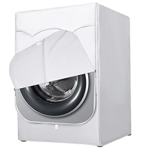 SCHYIDA Housse de Machine à Laver Imperméable et Anti-poussière Housse Couvercle Machine à Laver Housse de Protection Lave Linge pour Sèche-Linge à Chargement Frontal, 85 x 60 x 65 CM