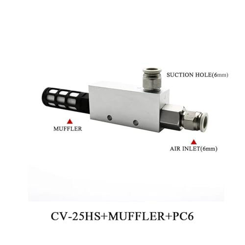 Générateur de vide CV-25HS-6mm avec vanne à grand débit pour ventouse - 3