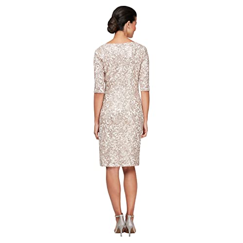 Image of Alex Evenings Women's L Neck Knee Length Shift Dress