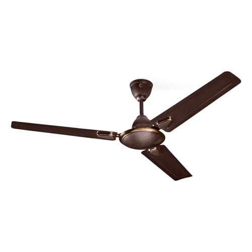Image of CG Hansair | Decorative High-Speed 1200mm Ceiling Fan | 100% Copper Motor | 2-Year Warranty | Double Ball Bearing | Metallic Choco Brown