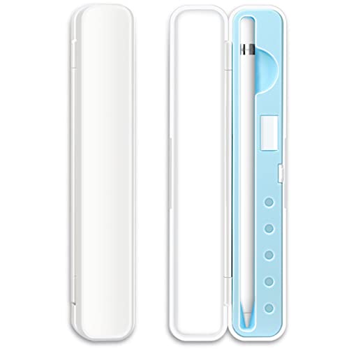 Skycase Funda para Apple Pencil (1ª/2ª generación), Apple Pencil Case Soporte, funda protectora para lápiz capacitivo, piel sintética, protección para Apple Pencil 1ª y 2ª generación, color azul Cover